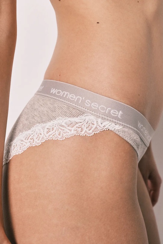 women'secret gaćice za žene od pamuka siva 4633537