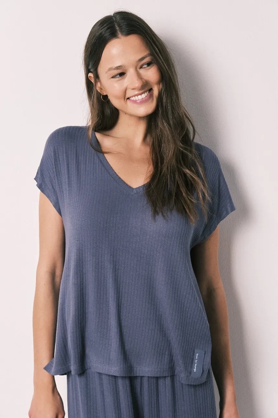 Odzież women'secret piżama dwuczęściowa damska z wiskozy 4753115 niebieski