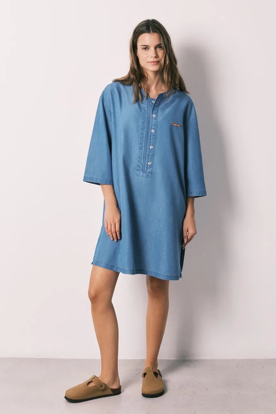 women'secret koszula nocna damska z wiskozą niebieski 4923662