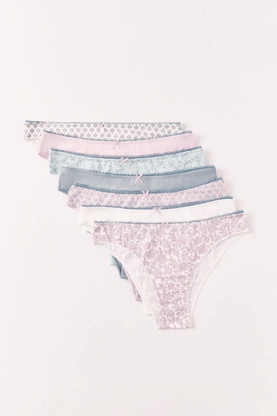 women'secret brazyliany damskie bawełniane 7-pack 4933654 fioletowy SS26