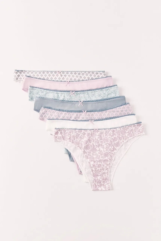 women'secret brazyliany damskie bawełniane 7-pack 4933654 fioletowy SS26