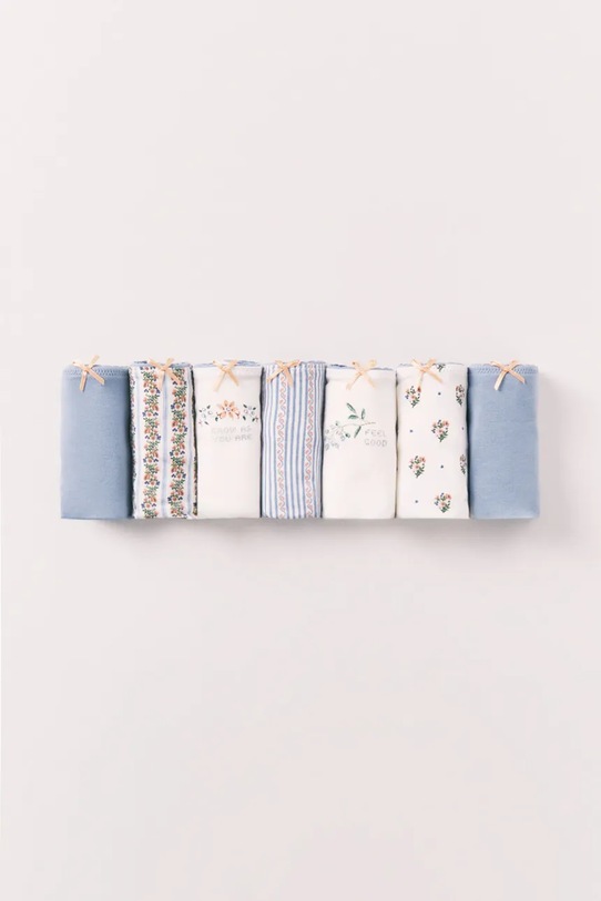 women'secret stringi damskie bawełniane 7-pack niebieski 4933656