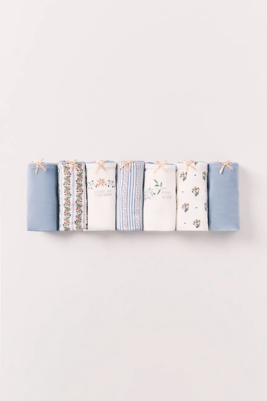 women'secret chiloți brazilieni de pentru femei, din bumbac pachet de 7 albastru 4933658