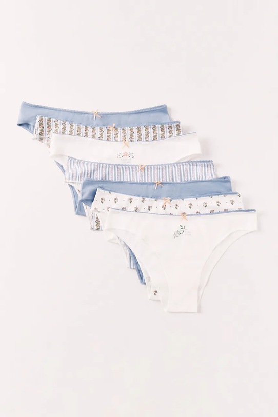 women'secret chiloți brazilieni de pentru femei, din bumbac pachet de 7 4933658 albastru SS26