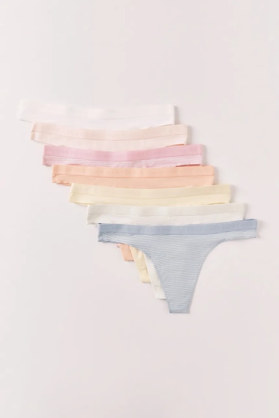 women'secret chiloți tanga pentru femei, din bumbac pachet de 7 4933659 multicolor SS26
