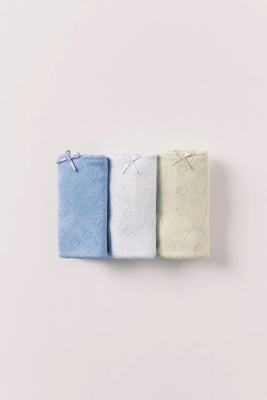 Women'secret stringi damskie bawełniane 3-pack niebieski 4933666