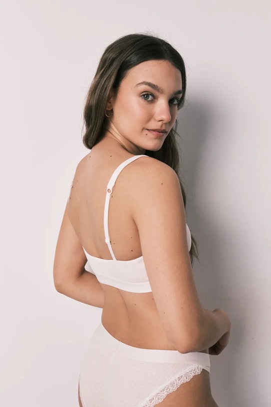 Odzież women'secret biustonosz z wiskozą 5053888 beżowy