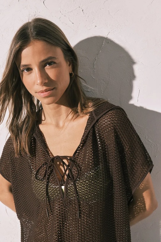 Odzież women'secret tunika plażowa damska 5543704 brązowy