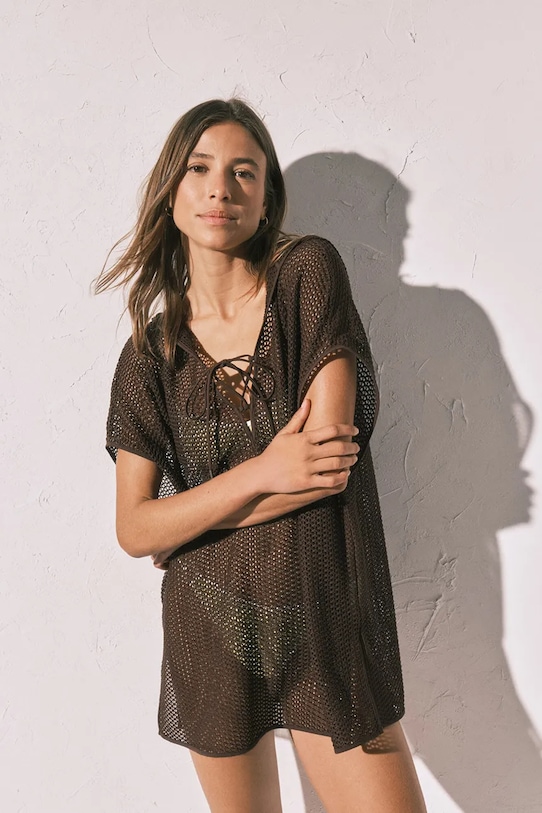 women'secret tunika plażowa damska 5543704 brązowy