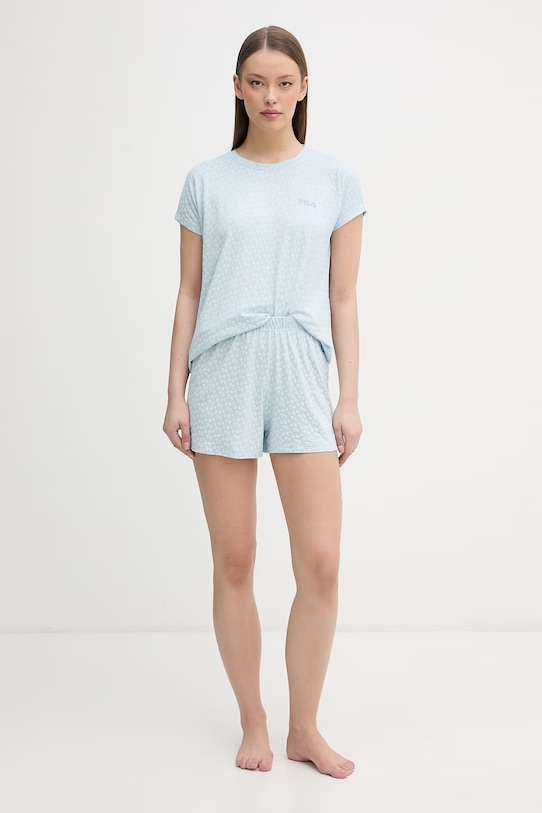 Fila piżama dwuczęściowa damska z wiskozy FPS4229 niebieski SS26