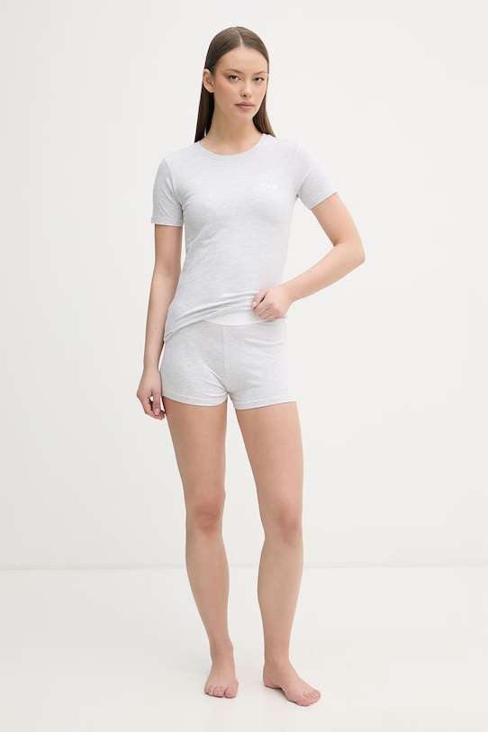 Fila piżama dwuczęściowa damska bawełniana z elastanem FPS4231 szary SS26