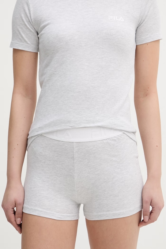 Fila piżama dwuczęściowa damska bawełniana z elastanem szary FPS4231