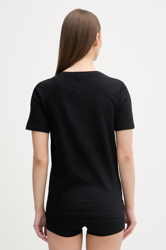 Odzież Fila piżama dwuczęściowa damska bawełniana z elastanem FPS4231 czarny