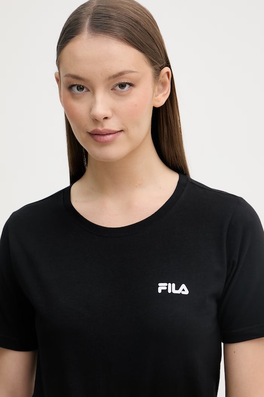 Fila piżama dwuczęściowa damska bawełniana z elastanem FPS4231 czarny