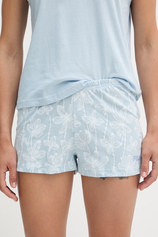 Odzież Fila piżama dwuczęściowa damska bawełniana FPS4235 niebieski