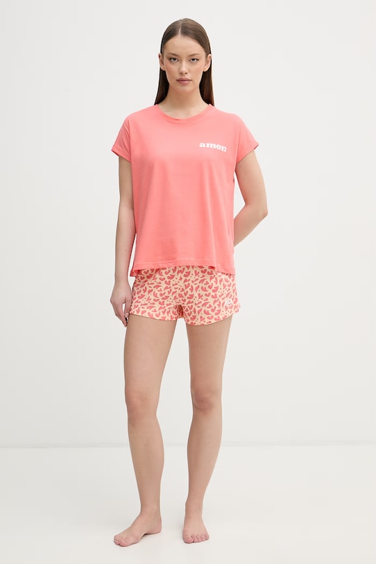 Fila piżama dwuczęściowa damska bawełniana FPS4236 różowy SS26