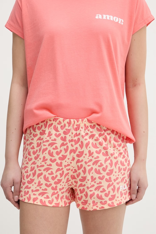 Fila piżama dwuczęściowa damska bawełniana różowy FPS4236