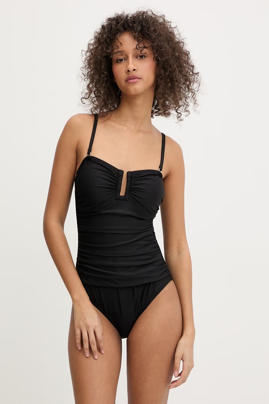 DKNY strój kąpielowy jednoczęściowy damski czarny DIE6M605
