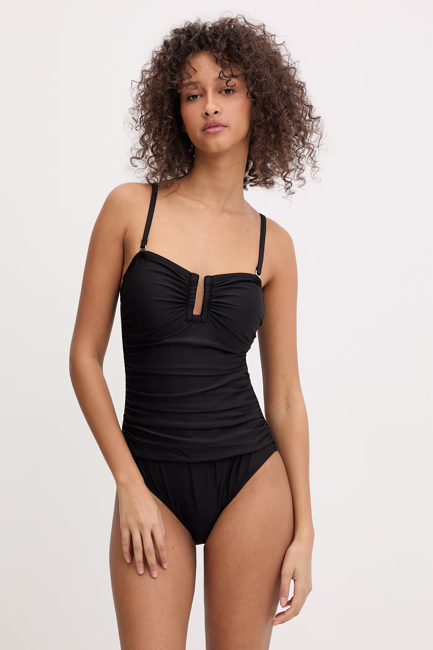 DKNY strój kąpielowy jednoczęściowy damski czarny DIE6M605