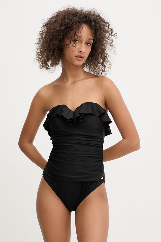 DKNY strój kąpielowy jednoczęściowy damski czarny DIE6M537