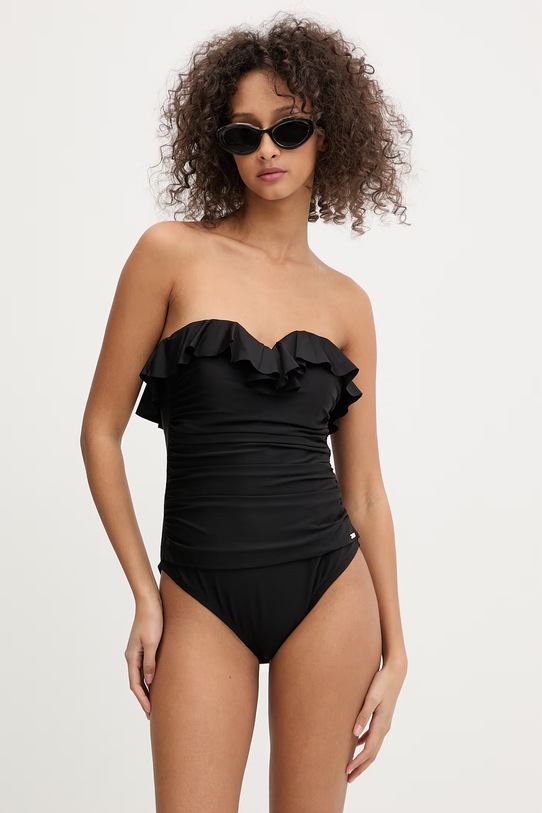 DKNY strój kąpielowy jednoczęściowy damski DIE6M537 czarny SS26