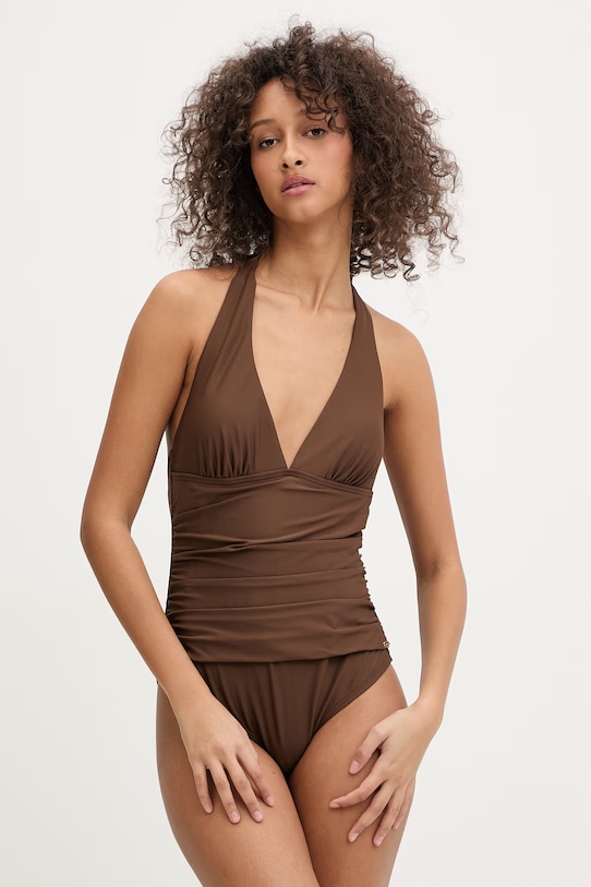 DKNY цільний купальник жіночий коричневий DIE6M733
