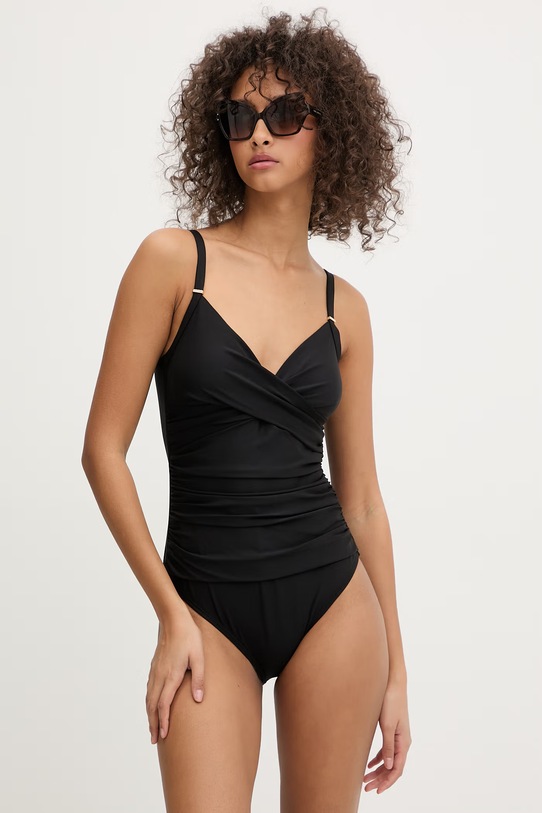 DKNY strój kąpielowy jednoczęściowy damski DIE6M559 czarny SS26
