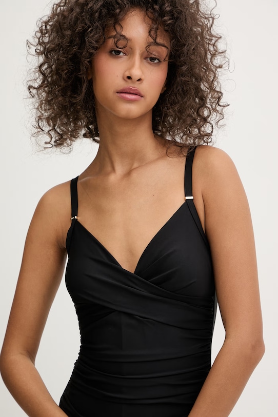 DKNY strój kąpielowy jednoczęściowy damski czarny DIE6M559