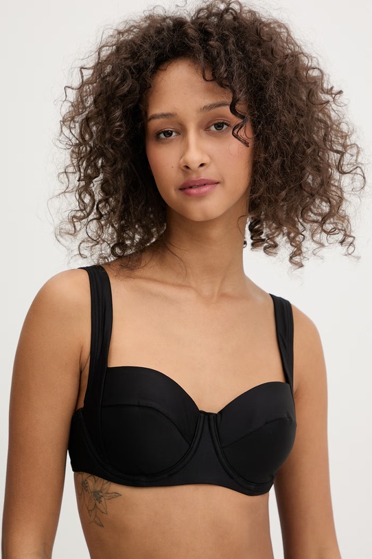 DKNY strój kąpielowy dwuczęściowy damski DIE6S142 czarny SS26