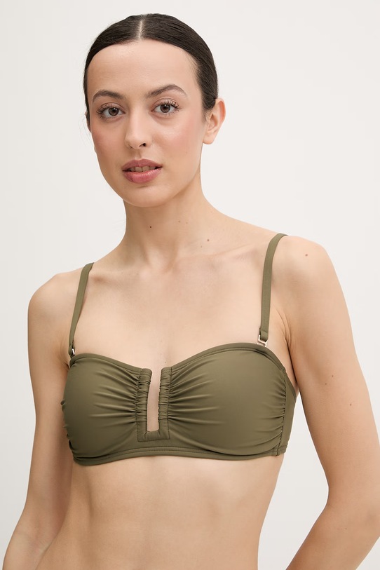 DKNY strój kąpielowy dwuczęściowy damski DIE6S144 zielony SS26