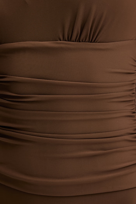 DKNY strój kąpielowy jednoczęściowy damski brązowy DIE6M731