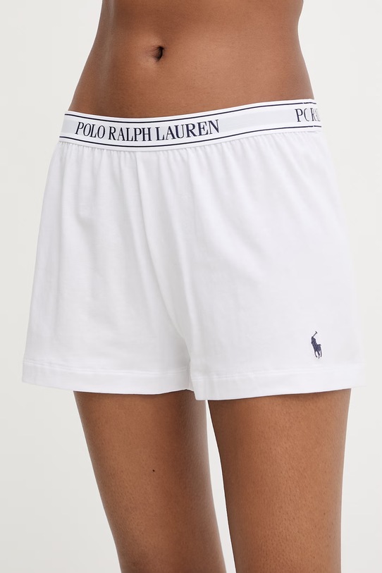 Polo Ralph Lauren szorty piżamowe damskie z bawełną biały 4P0781