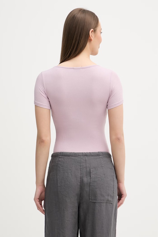 Дрехи United Colors of Benetton боди дамско от вискоза 3P2Y3B006 розов