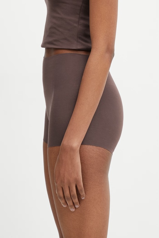 MM6 Maison Margiela bokserki dopasowane damskie z wiskozy MKLG00040 brązowy SS26