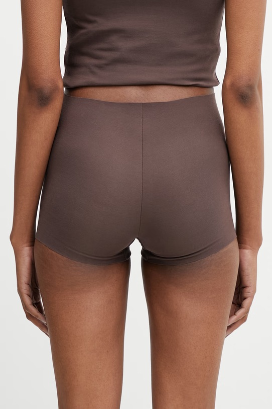 Odzież MM6 Maison Margiela bokserki dopasowane damskie z wiskozy MKLG00040 brązowy