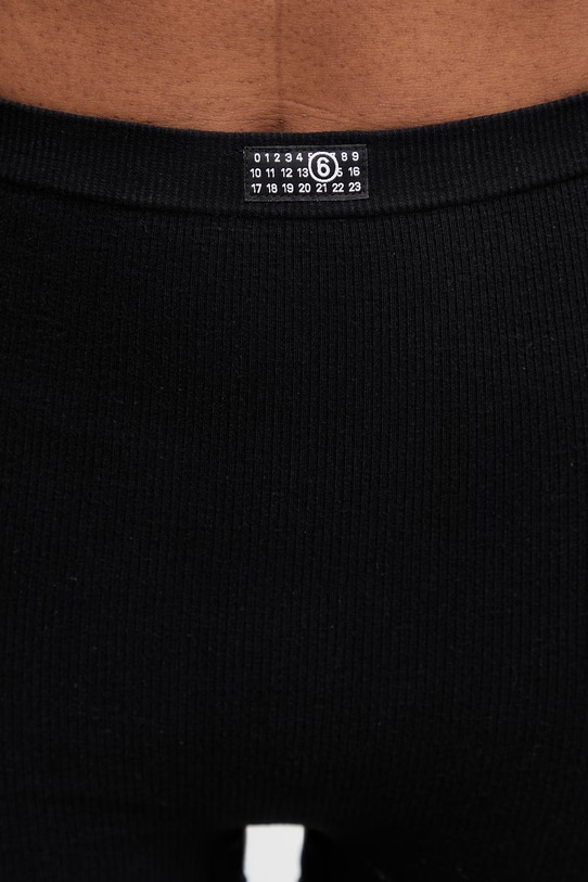 MM6 Maison Margiela bokserki dopasowane damskie z bawełną czarny MKLG20010