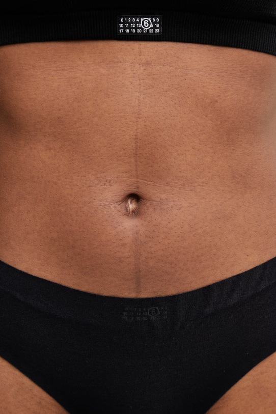 MM6 Maison Margiela figi damskie z bawełną czarny MKLL10040