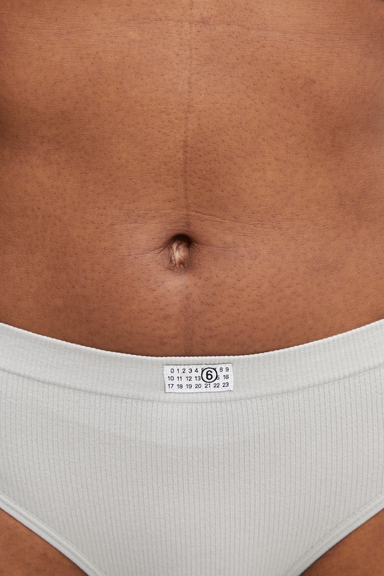 MM6 Maison Margiela figi damskie z bawełną szary MKL740010