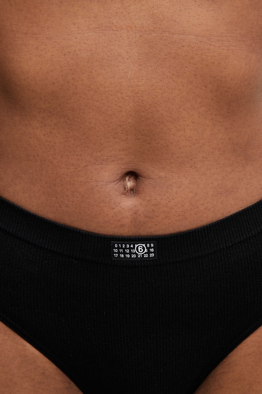 MM6 Maison Margiela figi damskie z bawełną czarny MKL740010