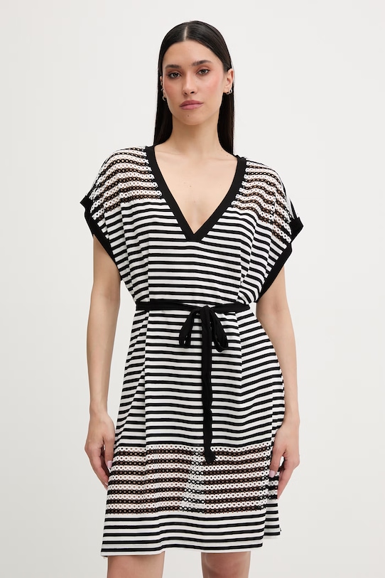 Liu Jo sukienka plażowa damska czarny VA6036.J3908