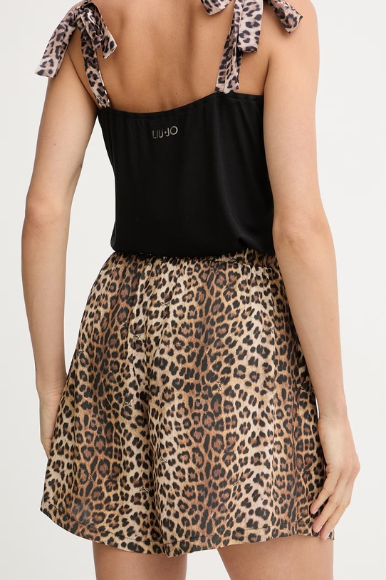 Odzież Liu Jo spodenki plażowe damskie VA6064.TS123 brązowy