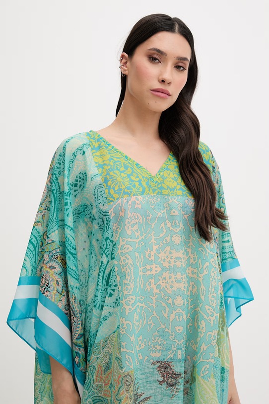 Liu Jo plážová šatka dámska tyrkysová VA6084.T4902