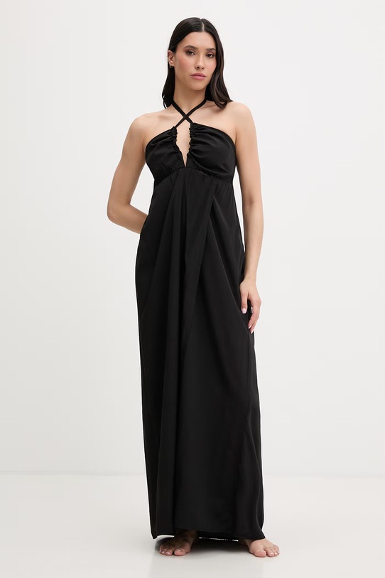 Liu Jo sukienka plażowa damska czarny VA6110.T2920