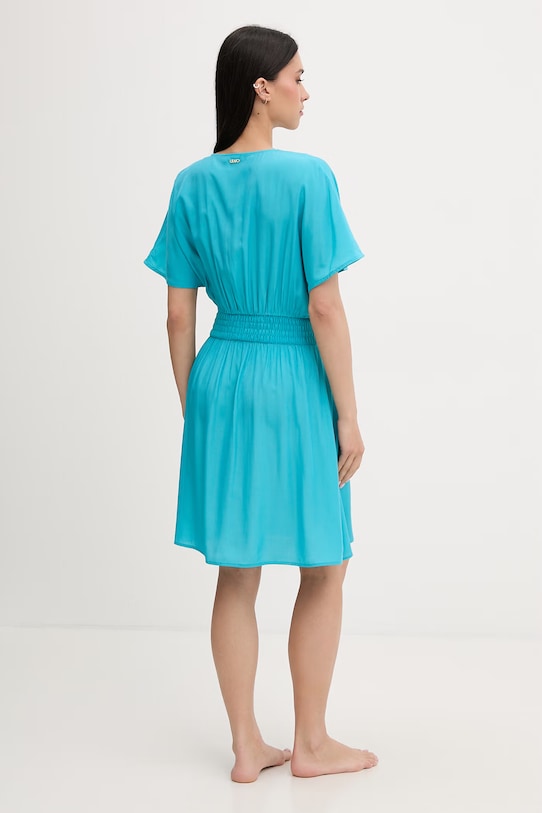 Oblečenie Liu Jo plážové šaty dámske VA6113.T2920 tyrkysová