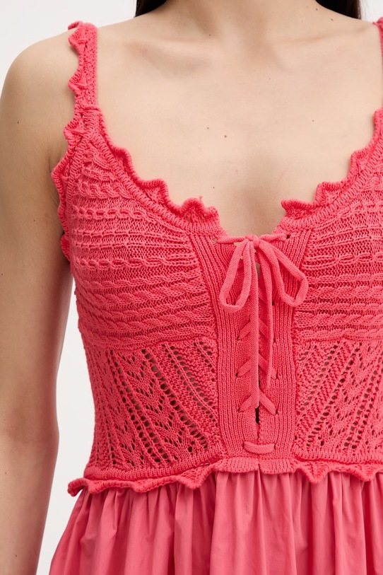 Liu Jo plažna obleka ženska VA6130.TS125 roza