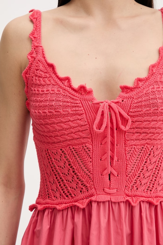 Liu Jo plažna obleka ženska VA6130.TS125 roza