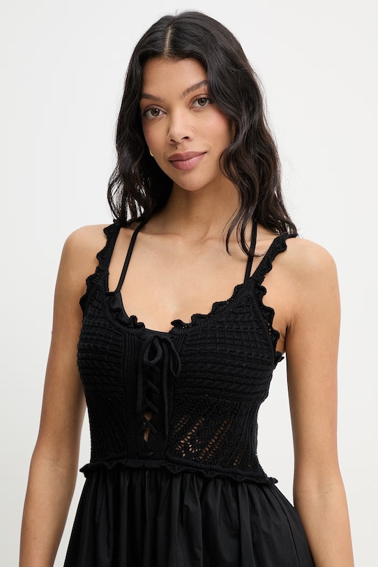 Liu Jo sukienka plażowa damska czarny VA6130.TS125