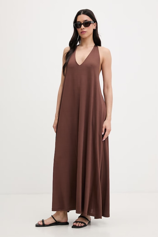 Liu Jo plážové šaty dámské VA6151.J3888 hnědá SS26