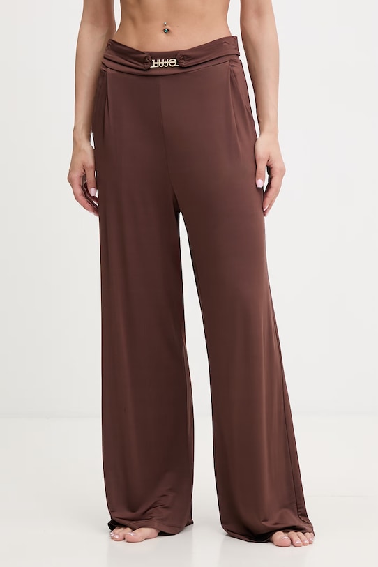 Liu Jo spodnie plażowe damskie brązowy VA6157.J3888