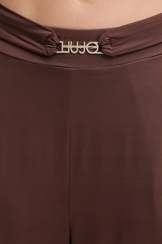 Liu Jo spodnie plażowe damskie brązowy VA6157.J3888